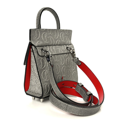 Christian Louboutin Glitter Calfskin Paloma Mini Empire Tote Silver 3 of 12