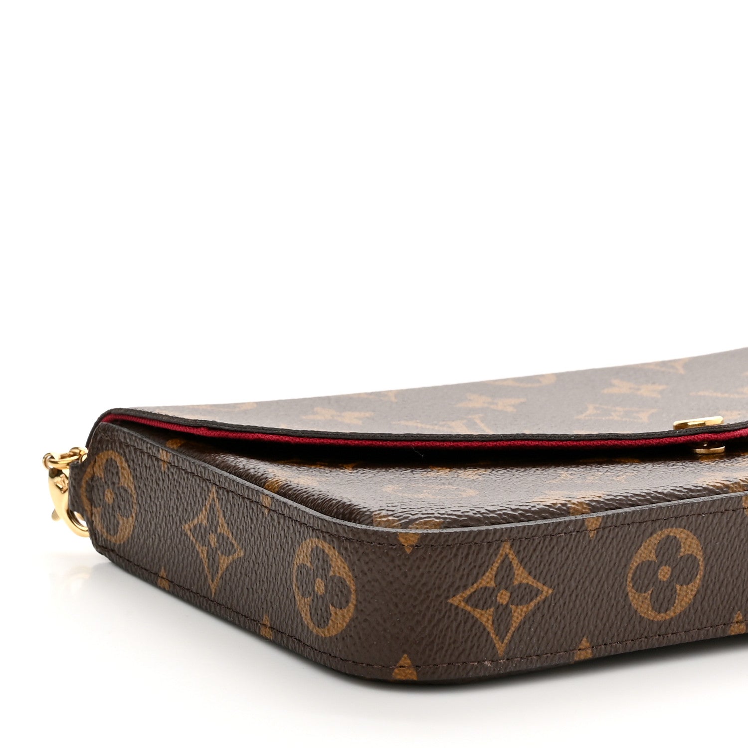 Louis Vuitton Monogram Pochette Felicie Chain Wallet Fuchsia 9 of 10