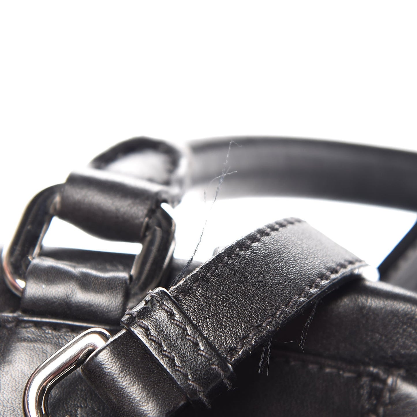 Soft Calf Pleated Tote Black