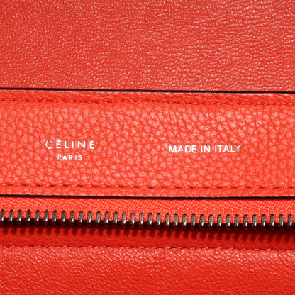 Celine Drummed Leather Suede Trapeze Small Luggage Vermillion 6 of 8