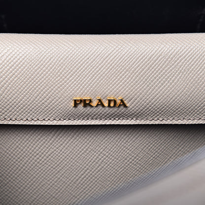 Prada Saffiano Cuir Medium Double Bag Pomice 6 of 13