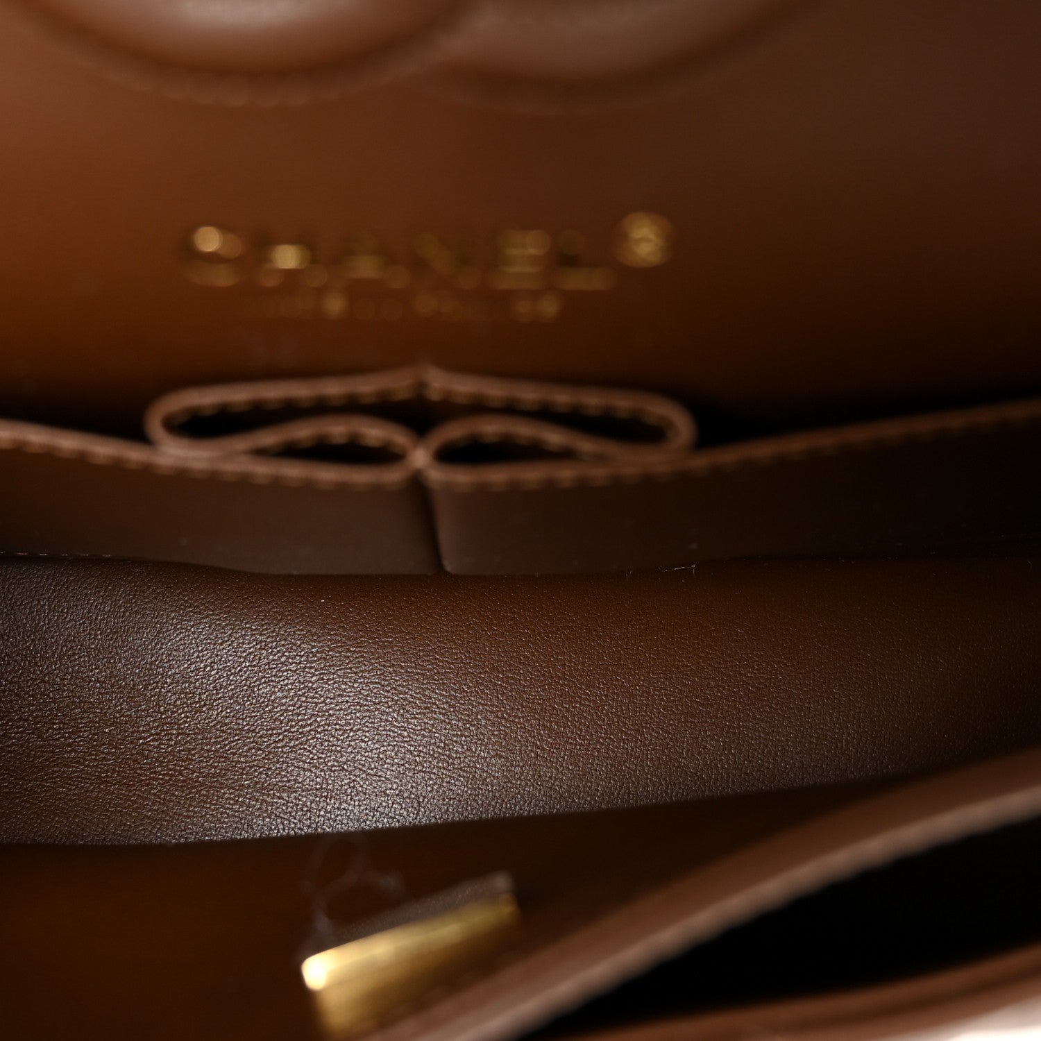 Chanel Lambskin Quilted Small Double Flap Brown 5 of 10