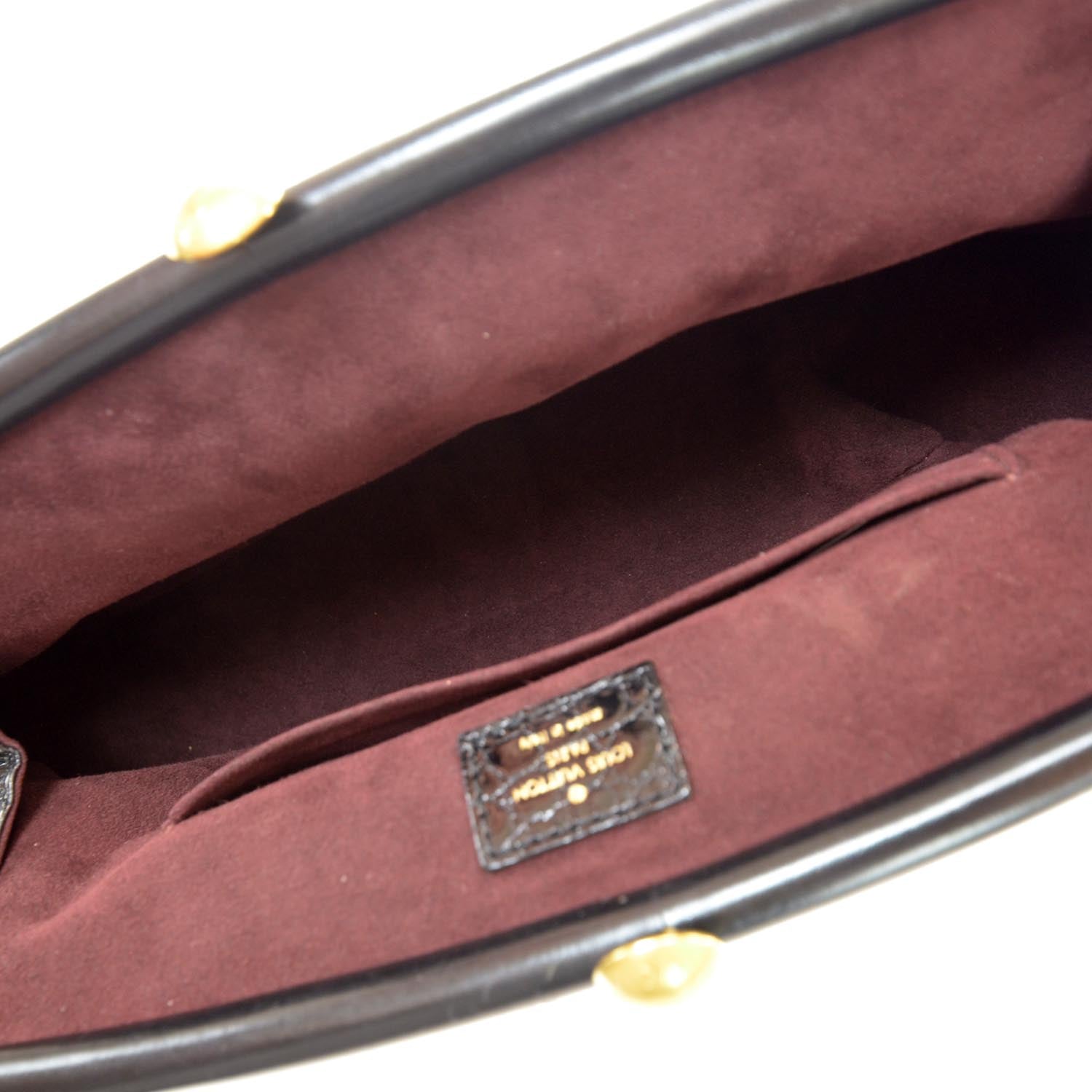 Louis Vuitton Alligator Vienna Sac Fermoir MM Black 6 of 7