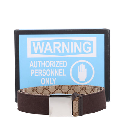 Gucci Econyl Nylon Monogram Lift Belt Logo Buckle 100 40 Belt Beige Ebony Cocoa 4 of 4