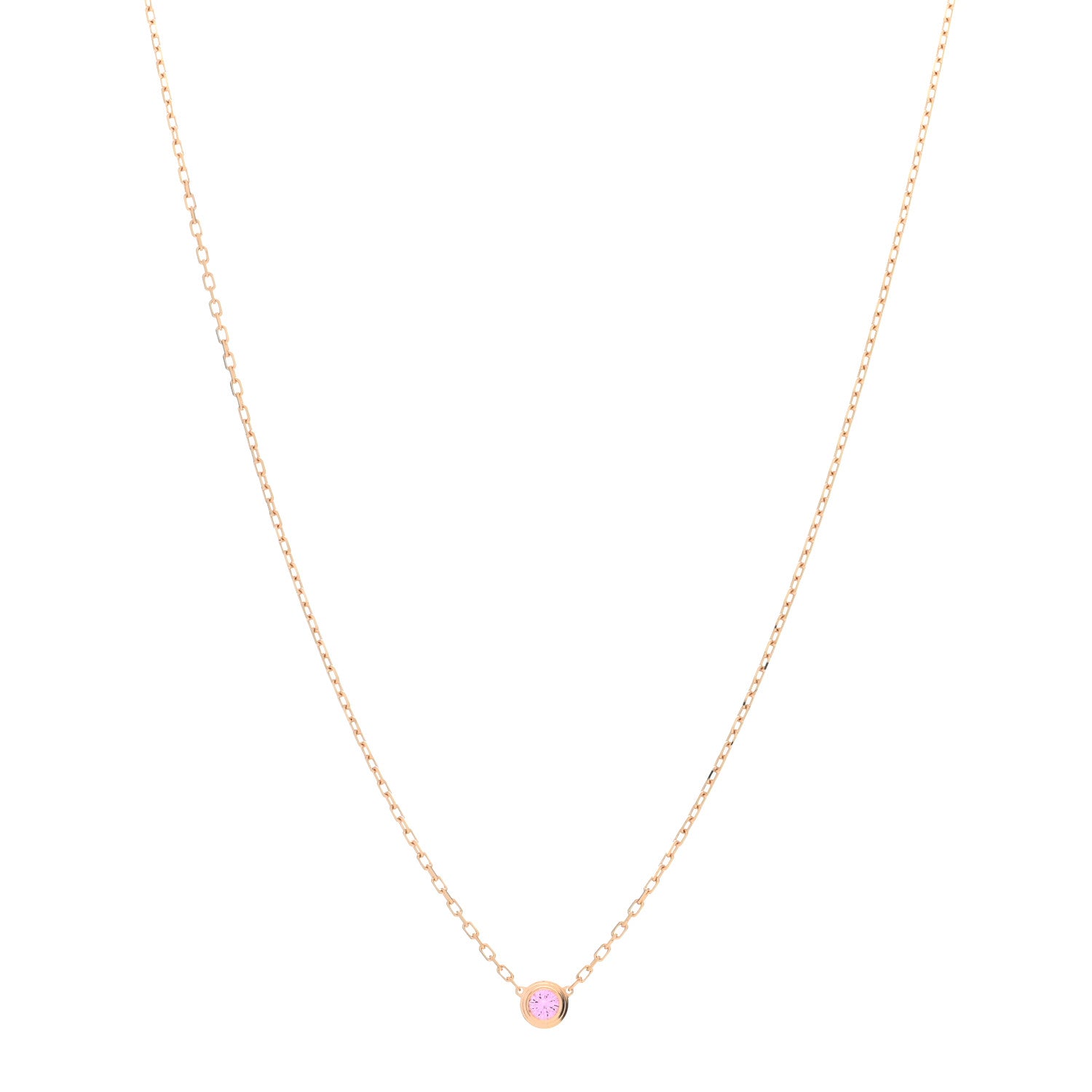 Cartier 18K Pink Gold Pink Sapphire D'Amour Pendant Necklace 1 of 5