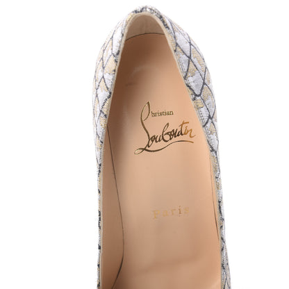 Christian Louboutin Lurex KAA Decollete 554 100 Pumps 36.5 Silver 7 of 9