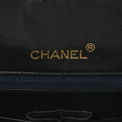 Chanel Lambskin Quilted Medium Double Flap Navy 5 of 8