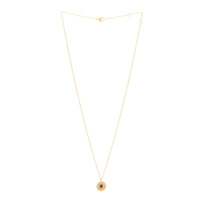 David Yurman 18K Yellow Gold Blue Sapphire Diamond Evil Eye Necklace 3 of 5