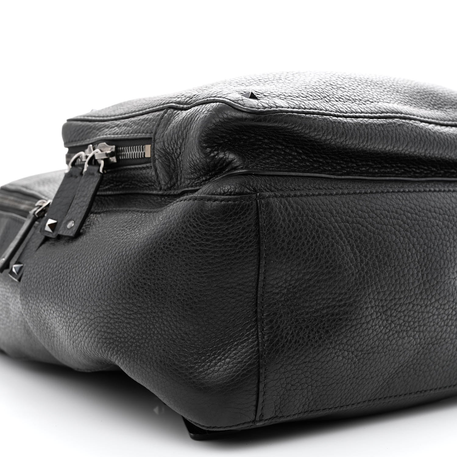Valentino Garavani Grained Calfskin Rockstud Backpack Black 9 of 10