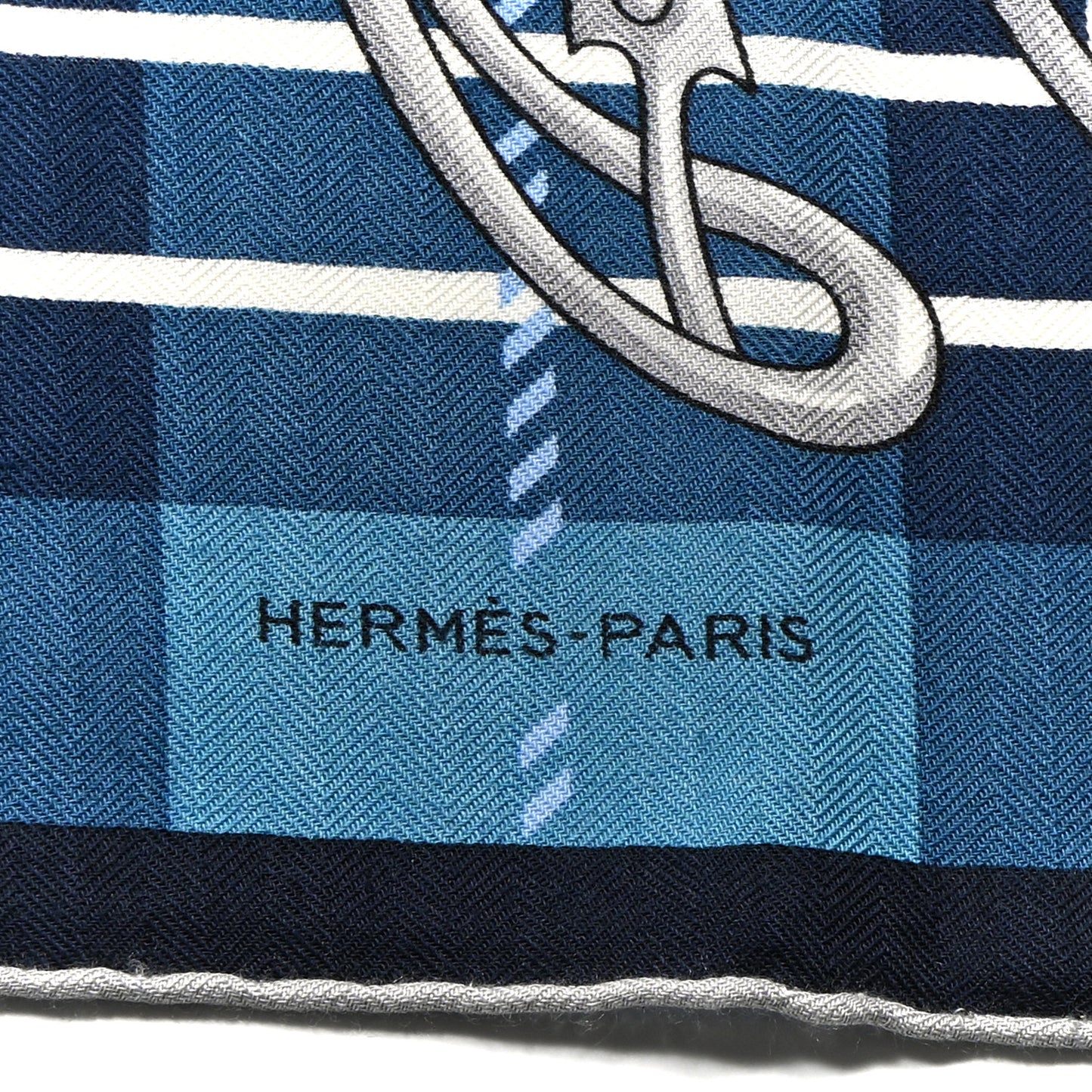 Cashmere Silk Cheval Punk Scarf 100 Turquoise Marine Gris