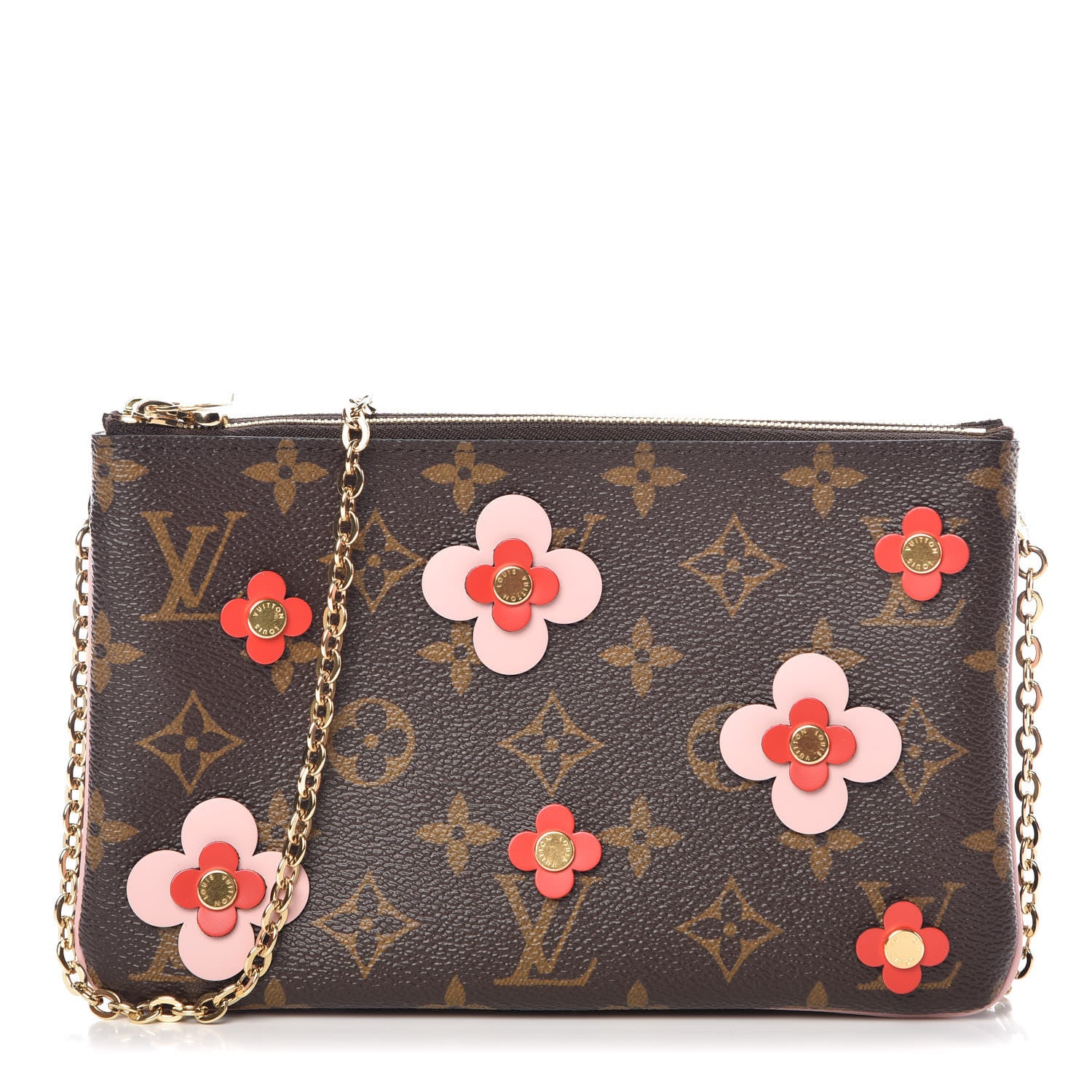 Louis Vuitton Monogram Blooming Flowers Double Zip Pochette 1 of 11
