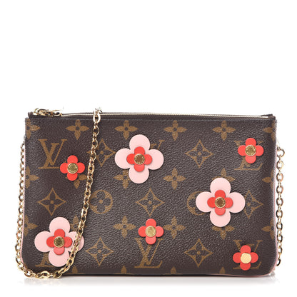 Louis Vuitton Monogram Blooming Flowers Double Zip Pochette 1 of 11