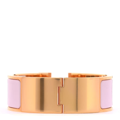 Hermes Enamel Wide Clic Clac H Bracelet PM Rose Dragee 4 of 5