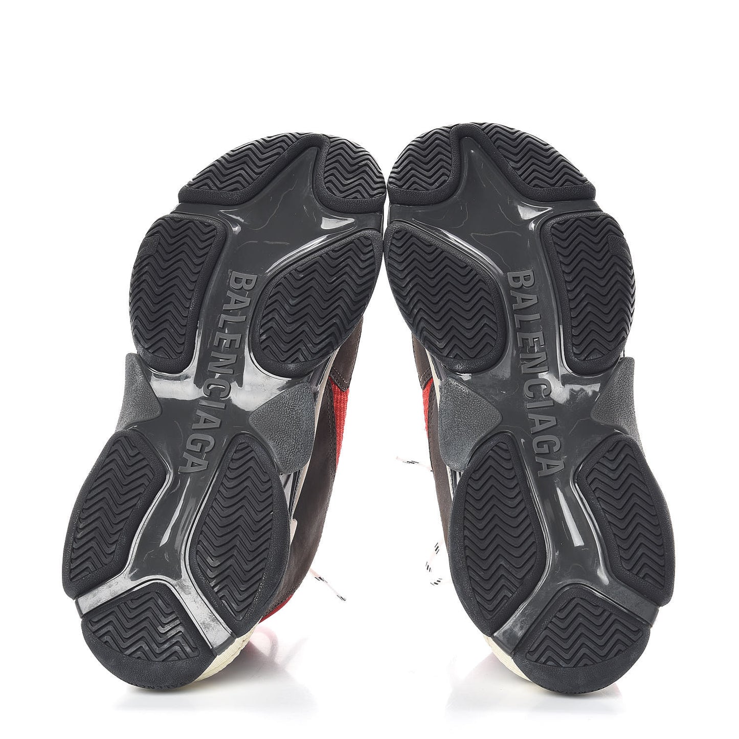 Fabric Mesh Mens Triple S Sneakers 47 Rouge Black