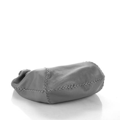 Bottega Veneta Cervo Deerskin Large Hobo Nero Light Grey 4 of 8