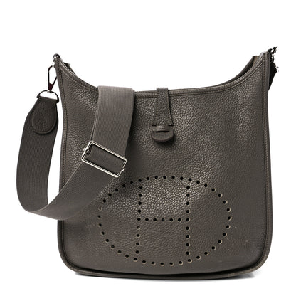 Hermes Taurillon Clemence Evelyne III PM Etain 1 of 11