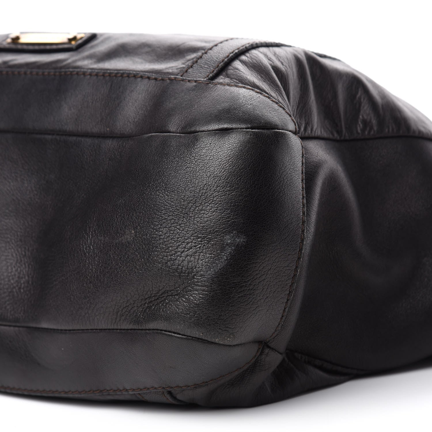 Burberry Soft Lambskin Granville Tote Dark Brown 7 of 9