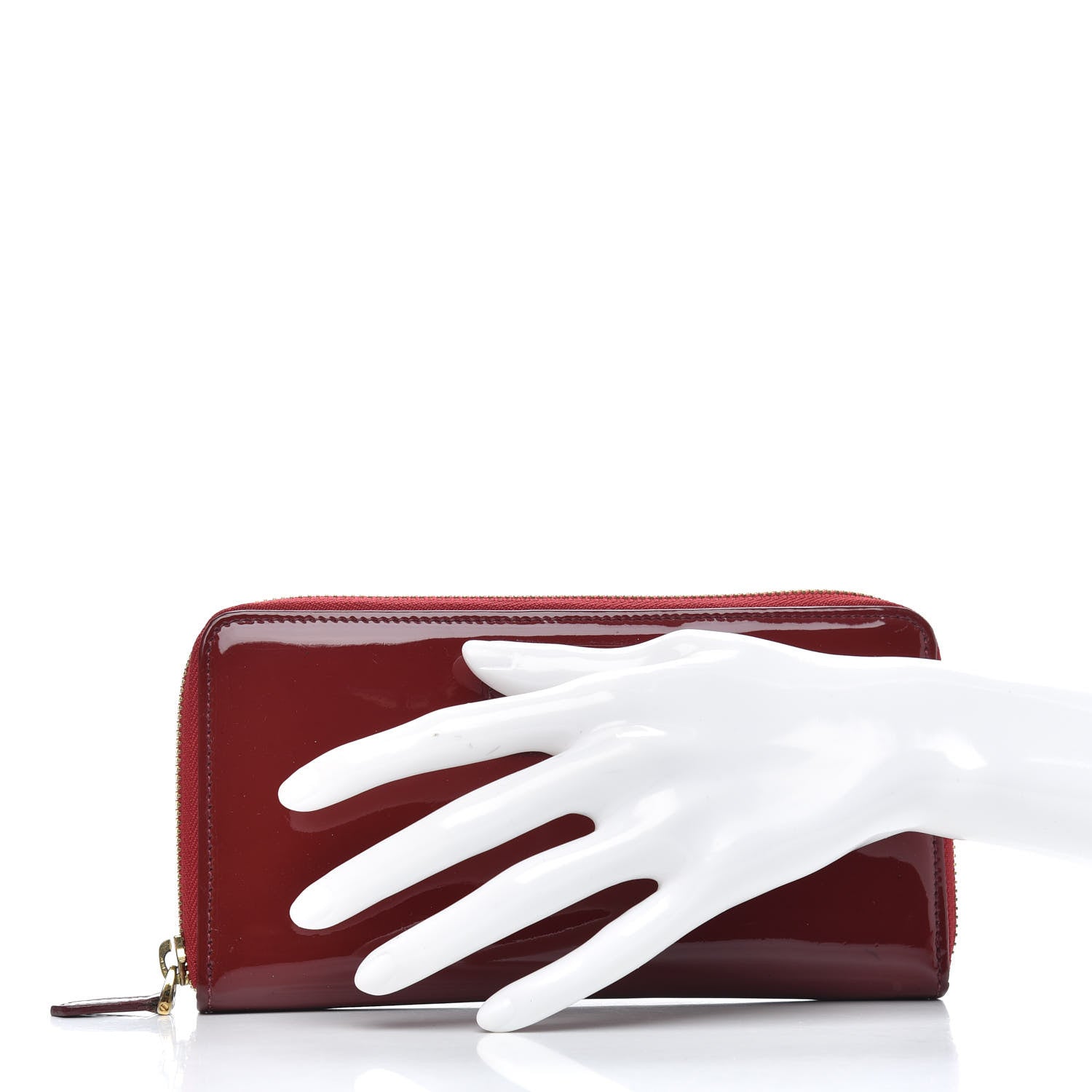 Valentino Garavani Patent Zip Around Wallet Red 2 of 10