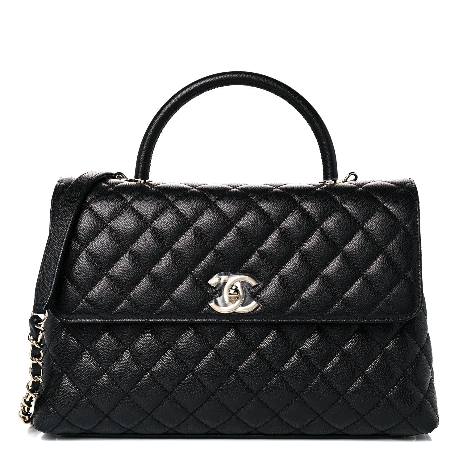 Chanel Caviar Quilted Medium Coco Handle Flap Black 1 of 10
