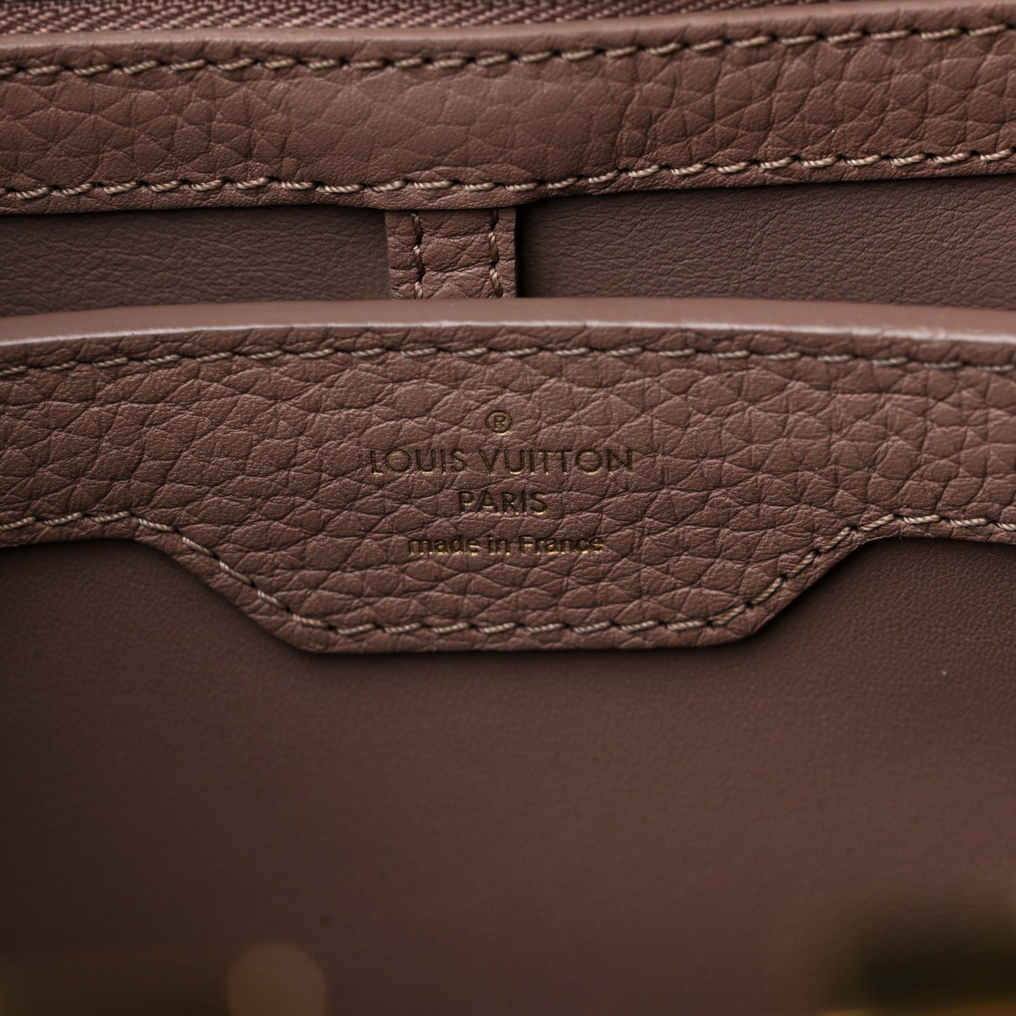 Taurillon Lambskin Capucines PM Taupe