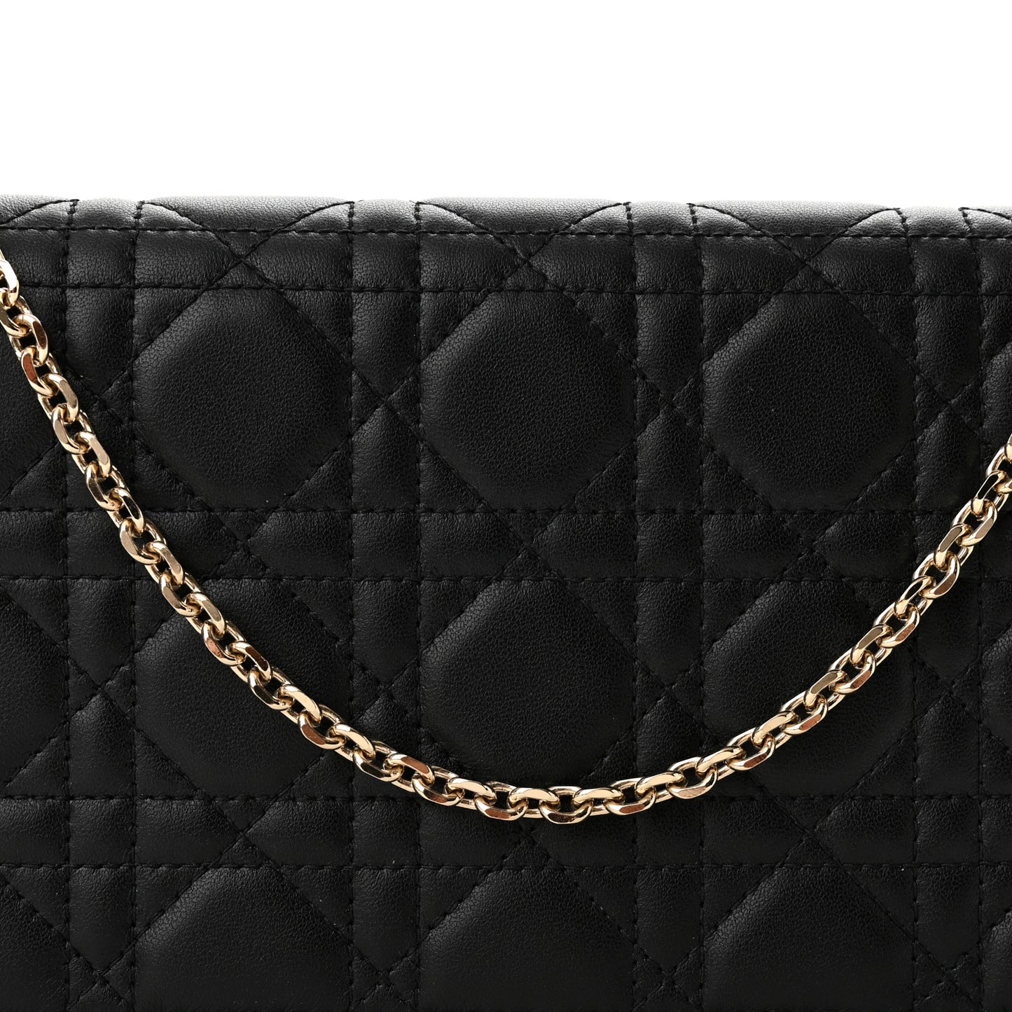 Lambskin Cannage Lady Dior Pouch Black