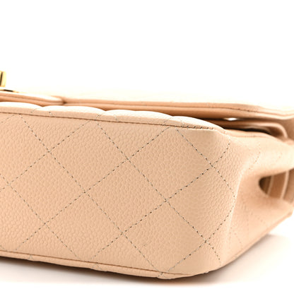 Chanel Caviar Quilted Medium Double Flap Beige 10 of 11