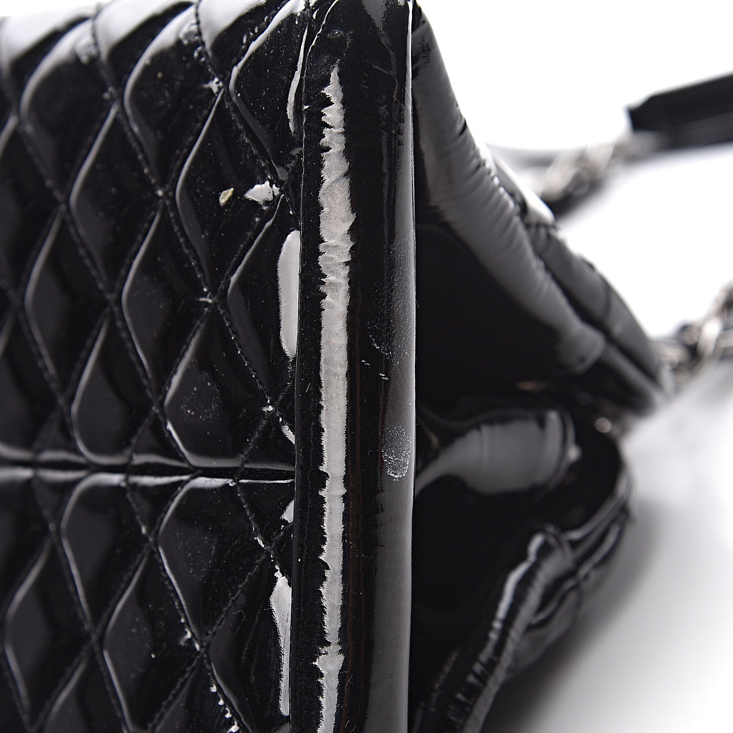 Chanel Patent Quilted Medium Just Mademoiselle Black 11 of 12