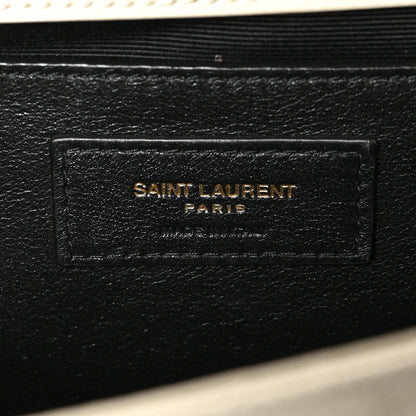 Saint Laurent Grain De Poudre Textured Mixed Matelasse Medium Triquilt Monogram Satchel Porcellana 6 of 10