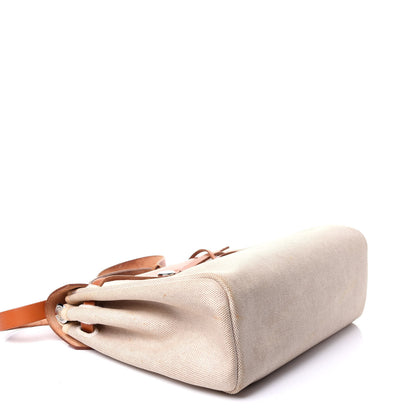 Hermes Toile Vache Calfskin Herbag 30 PM Backpack Natural 6 of 32