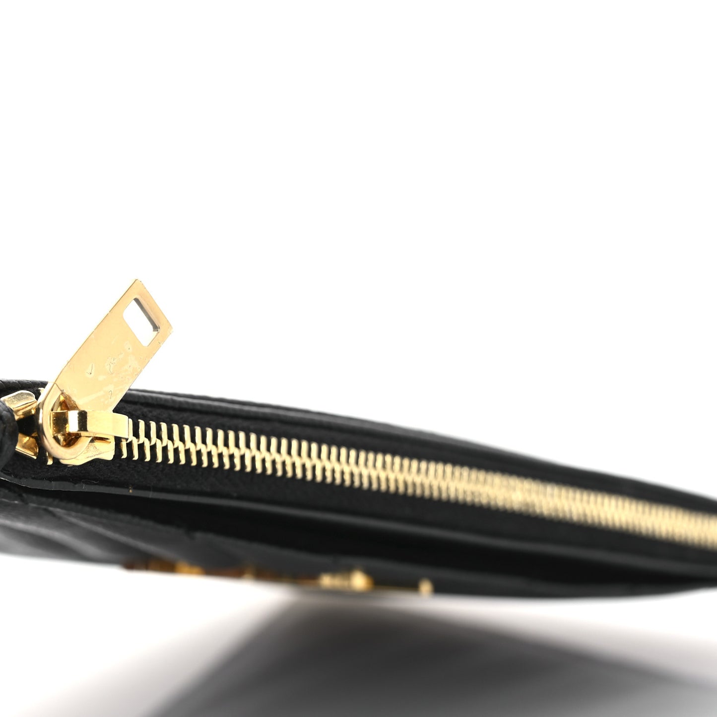 Grain De Poudre Chevron Monogram Large Bill Pouch Black