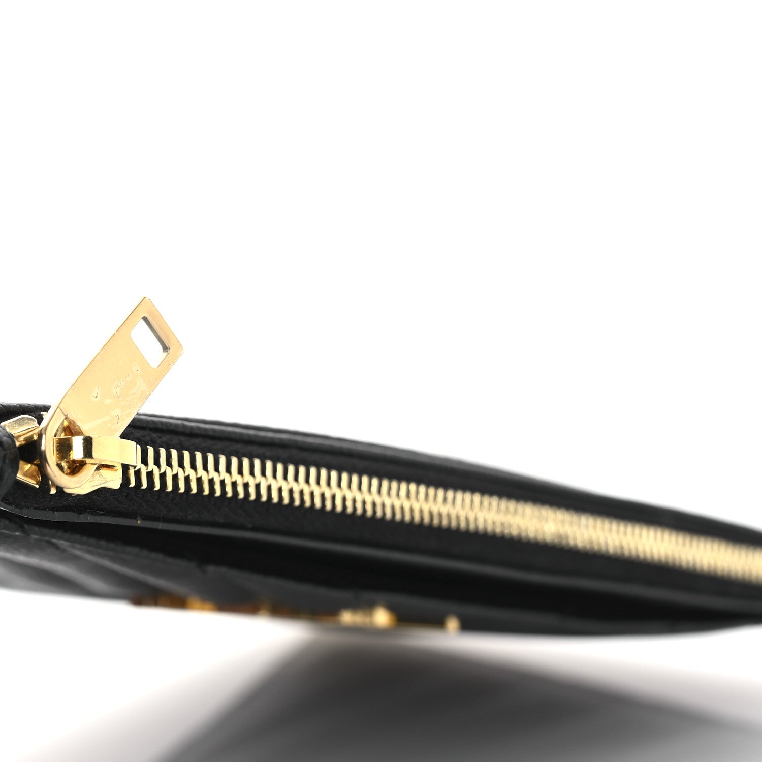 Saint Laurent Grain De Poudre Chevron Monogram Large Bill Pouch Black 8 of 9