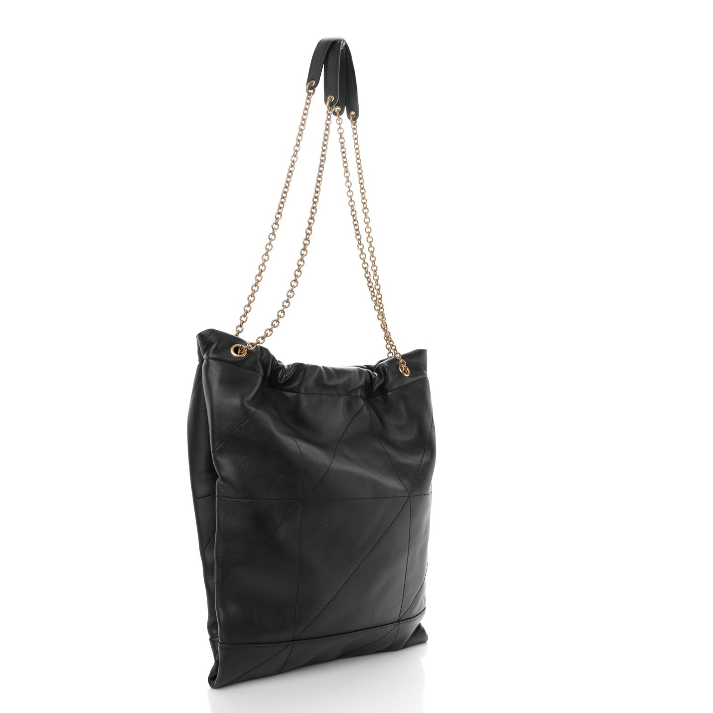 Lambskin Matelasse Monogram Medium Jamie 4.3 Pochon Black