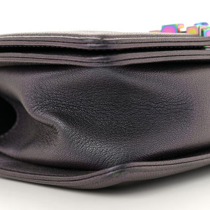 Chanel Iridescent Goatskin Quilted Small Boy Flap Purple 9 of 10