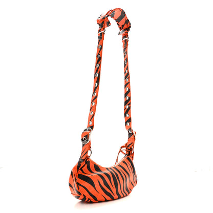 Balenciaga Agneau Arena Le Cagole Shoulder Bag XS Orange Black 4 of 14