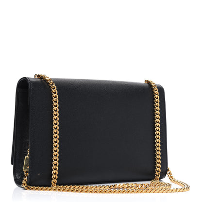 Saint Laurent Grain De Poudre Medium Classic Monogram Kate Satchel Black 2 of 4