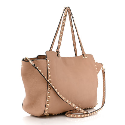 Valentino Garavani Pebbled Calfskin Medium Rockstud Tote Skin Sorbet 3 of 13