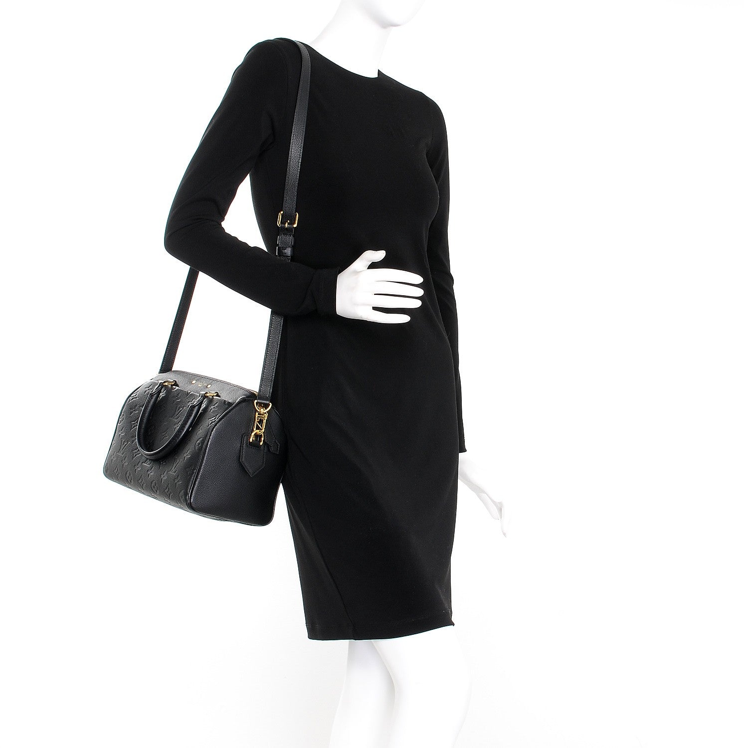 Louis Vuitton Empreinte Speedy Bandouliere 25 NM Black 2 of 9