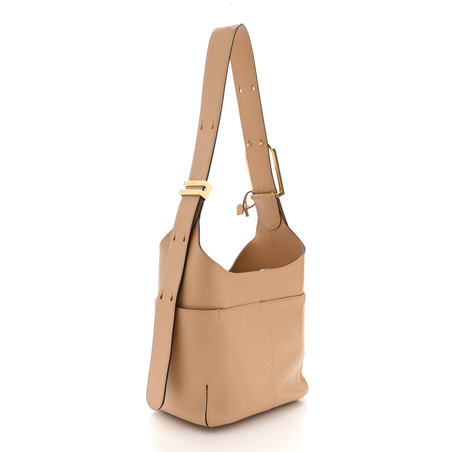 Grained Calfskin Mini So Cool Satchel Latte