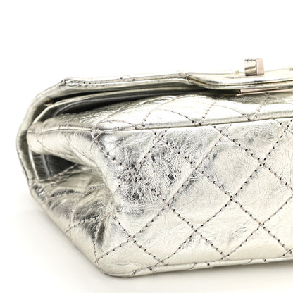 Chanel Metallic Aged Calfskin Quilted 2.55 Reissue 224 Flap Silver 9 of 10
