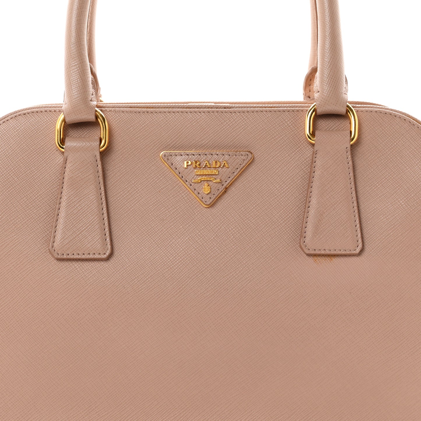 Saffiano Lux Pyramid Bag Cammeo
