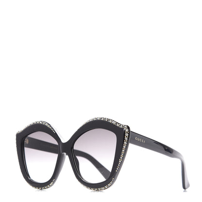 Gucci Crystal Cat Eye GG0118S Sunglasses Black 1 of 10