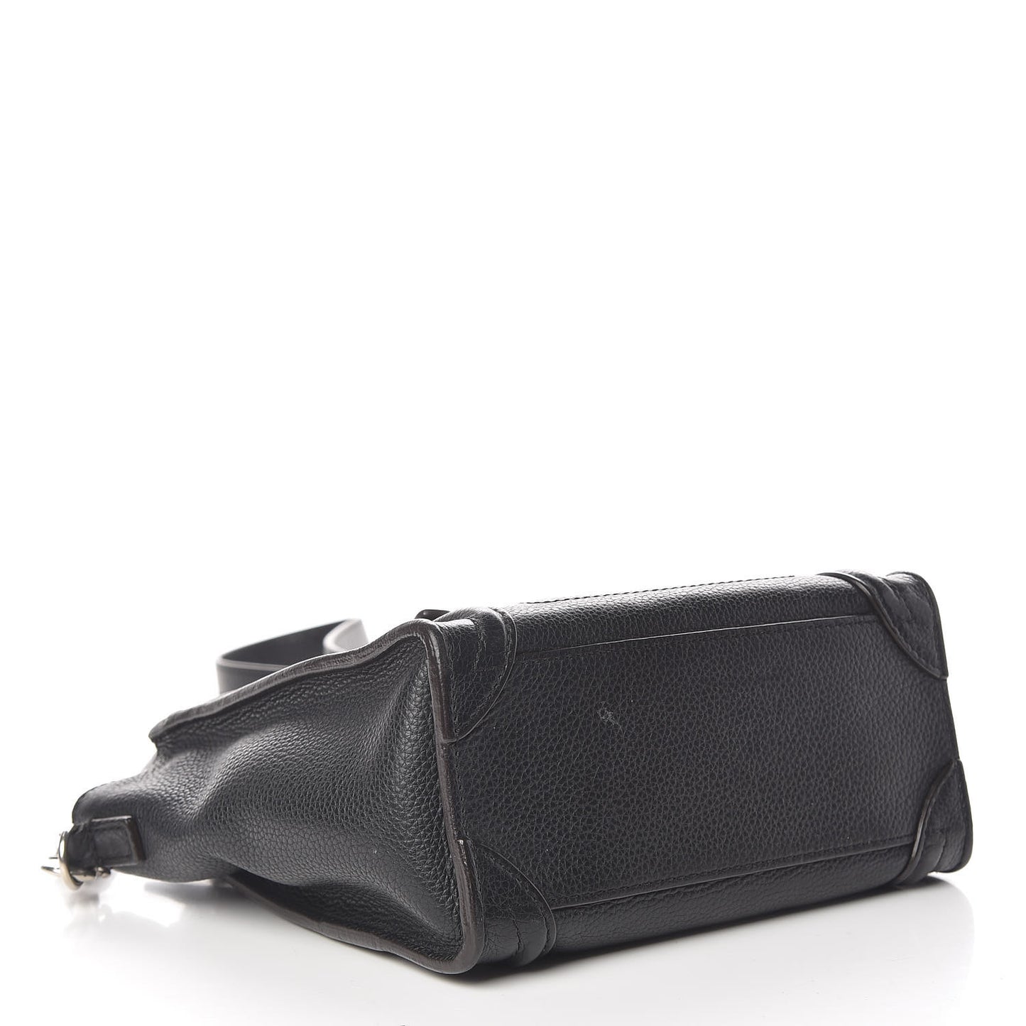 Drummed Calfskin Nano Luggage Black