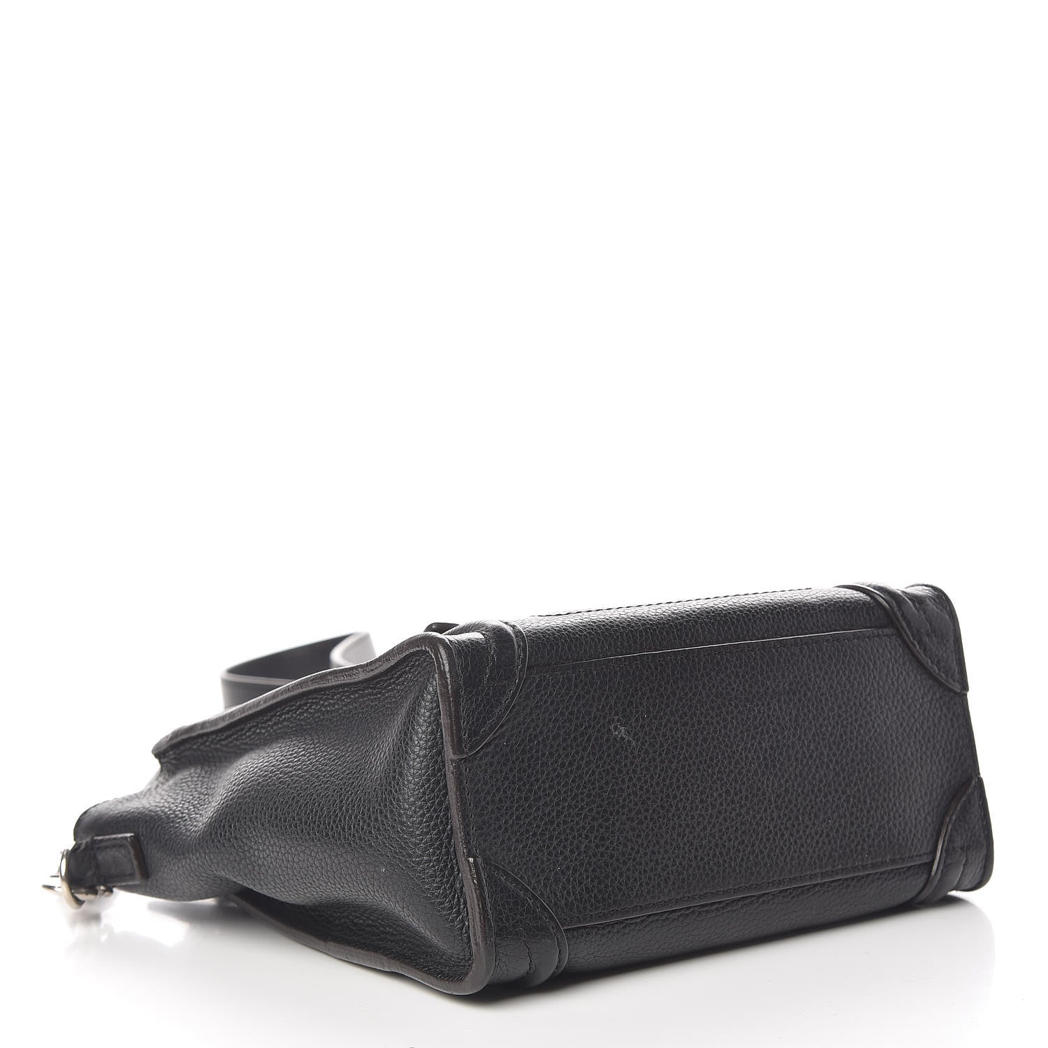 Celine Drummed Calfskin Nano Luggage Black 4 of 11