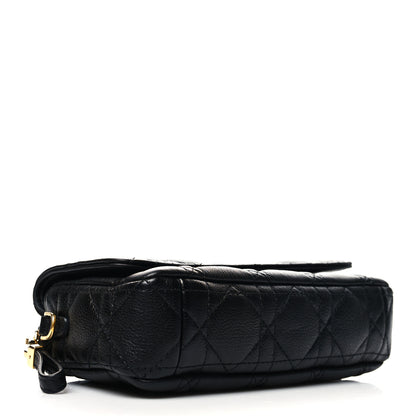 Christian Dior Supple Calfskin Cannage Caro Pouch with Chain Black 4 of 10