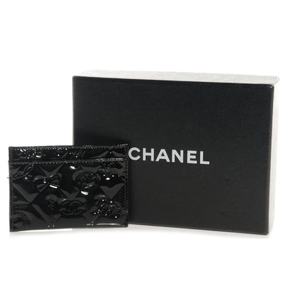 Chanel Patent Lucky Symbols Card Holder Case Black 5 of 9