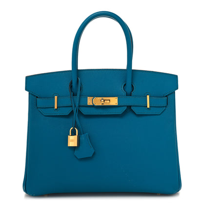 Hermes Epsom Birkin 30 Bleu Izmir 1 of 18