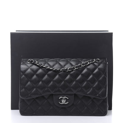 Chanel Iridescent Caviar Quilted Jumbo Double Flap Black 11 of 11