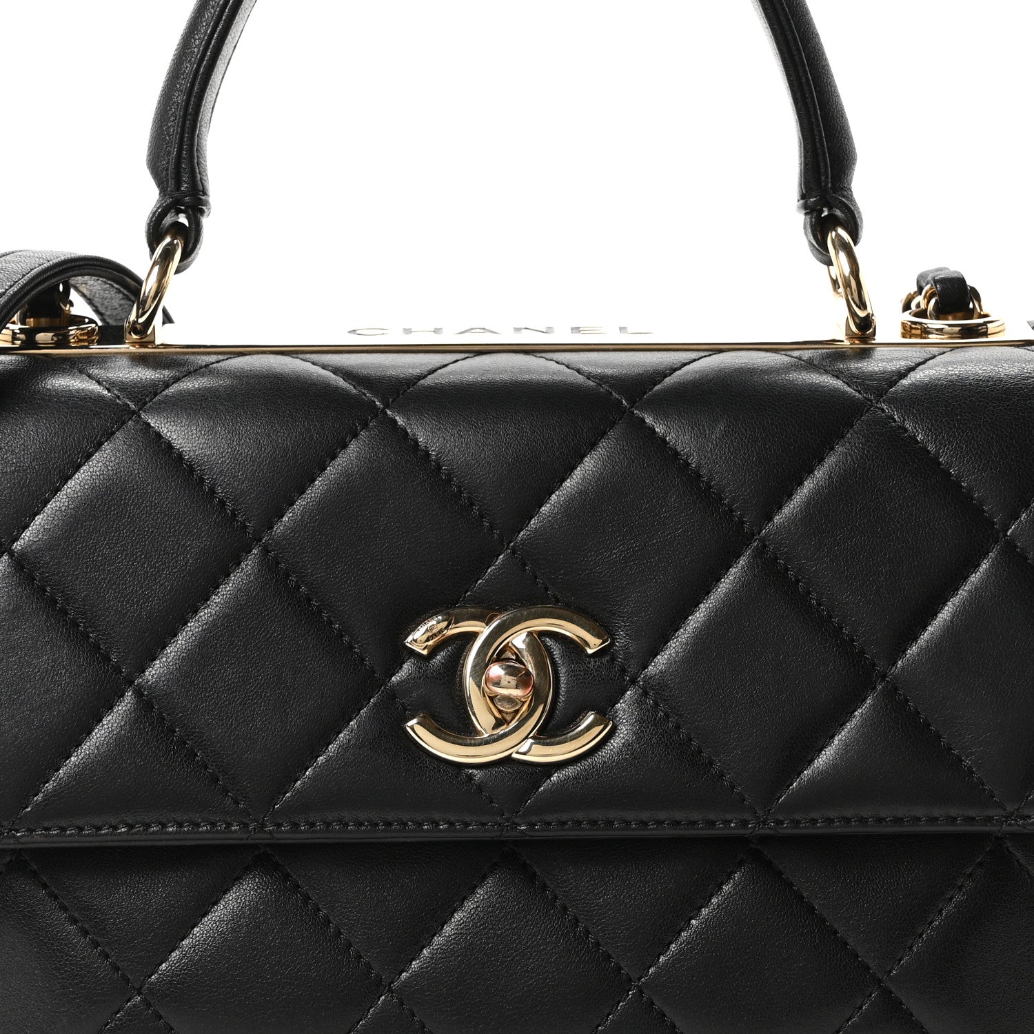 Chanel Lambskin Quilted Small Trendy CC Dual Handle Flap Bag Black 7 of 10