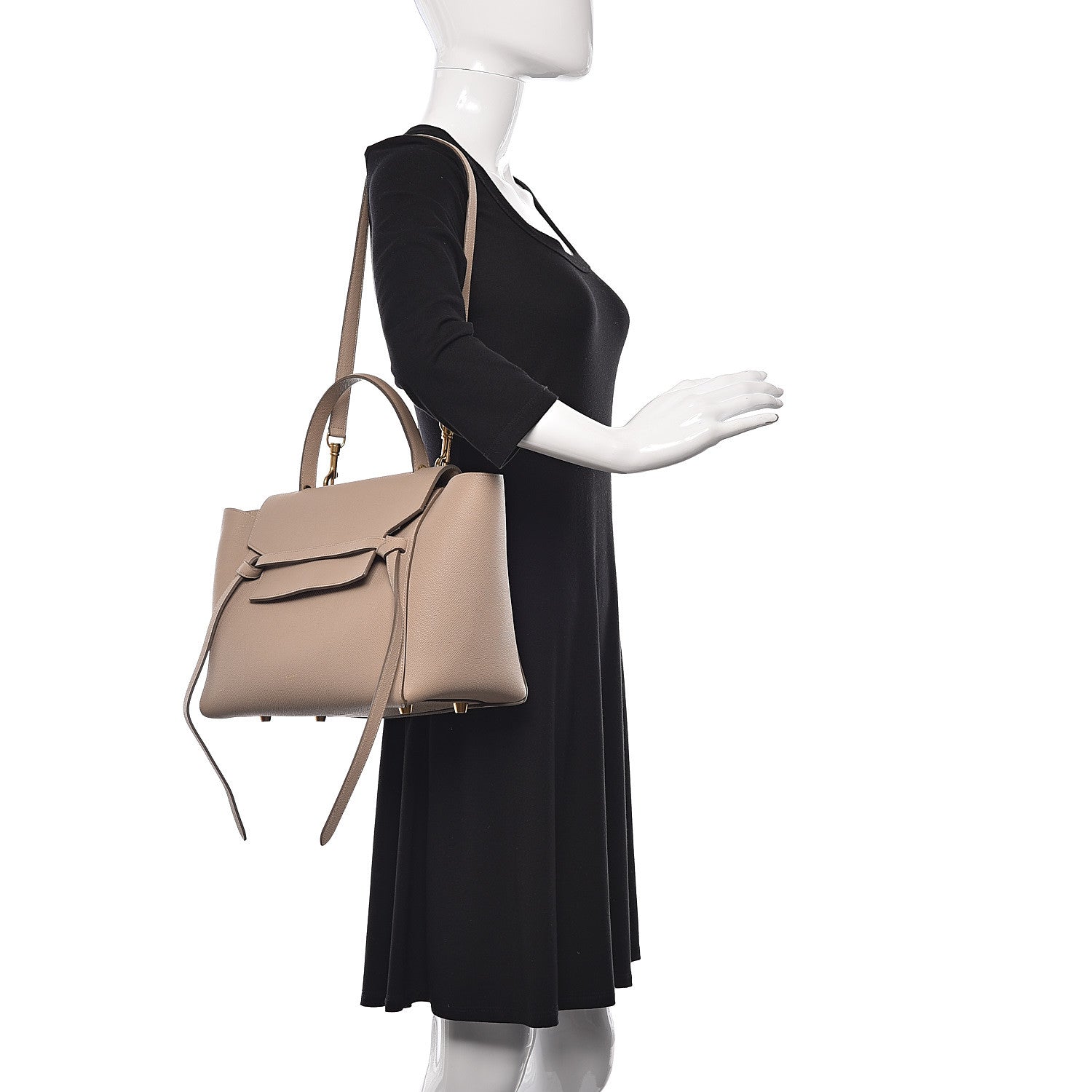 Celine Grained Calfskin Mini Belt Bag Dune 2 of 14