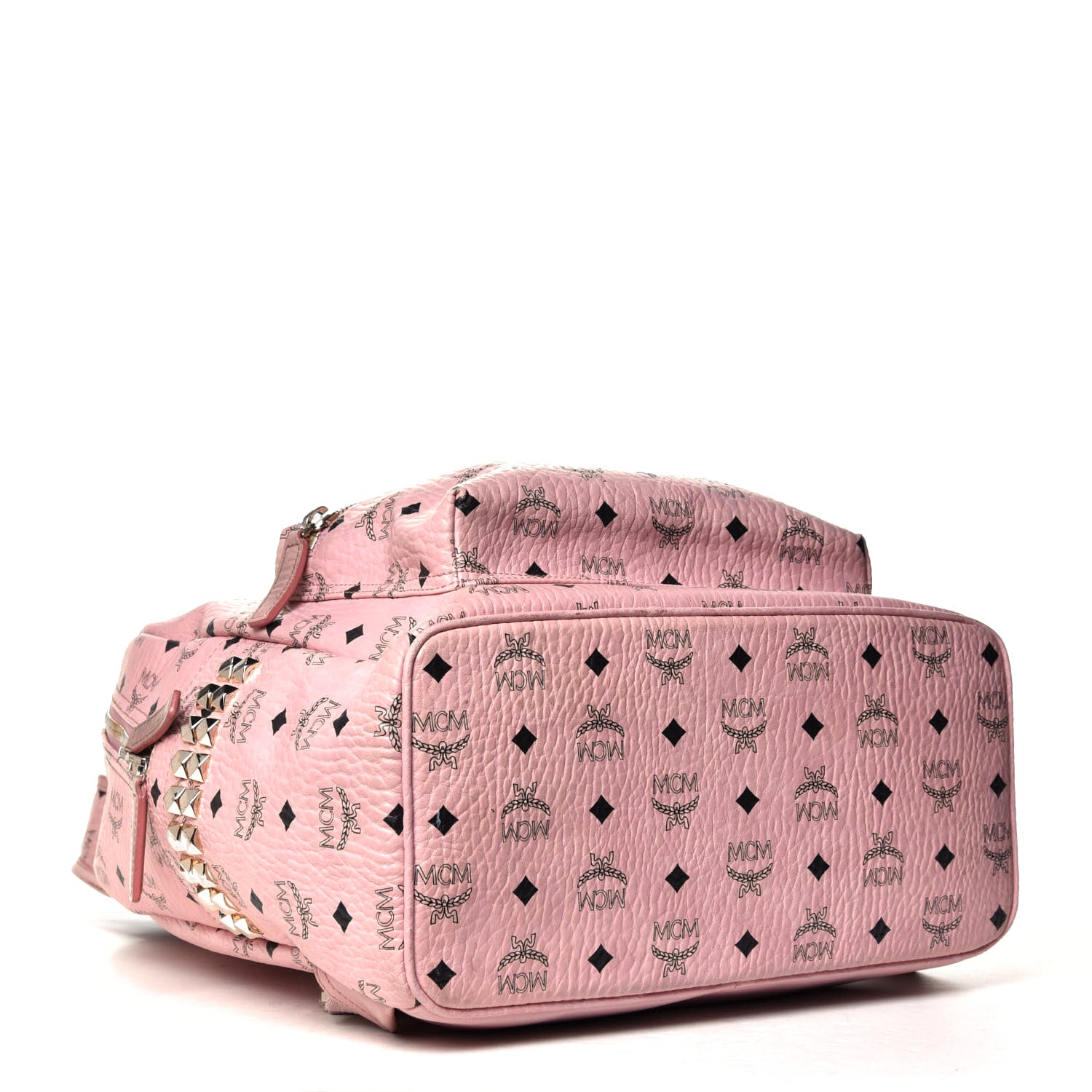 MCM Visetos Medium Side Studs Stark Backpack Soft Pink 3 of 6